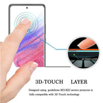 3 Pack Beukei Screen Protector Tempered Glass For Samsung Galaxy A51 Galaxy A52 Galaxy A53 5G Screen Protector Anti Scratch Touch Sensitive Case Friendly 9H Hardness