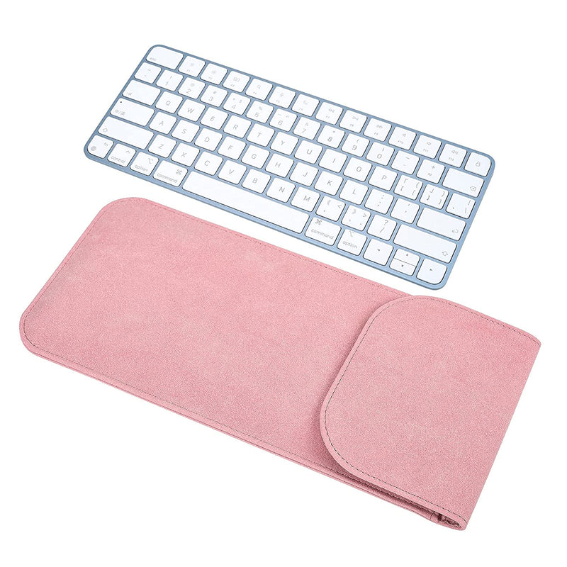 Pu Leather Keyboard Case Bag For Apple Imac 24 Inch 2021 Wireless Magic Keyboard With Touch Id A2449 Magic Keyboard 2 Mla22Ll A A1644 Magic Keyboard A2450 Keyboard Sleeve With Magnetic Closure Pink