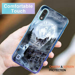 Eouine For Samsung Galaxy S21 5G Case 6 3 Transparent Clear With Pattern Ultra Slim Shockproof Anti Scratch Soft Gel Tpu Silicone Back Cover Bumper Case Skin For Samsung S21 5G Wolf