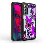 Design For Galaxy S22 Plus Case Heavy Duty Protection Butterfly Pattern Hybrid Hard Pc Shockproof Drop Protection Phone Shell For 2022 Samsung Galaxy S22 Plus 5G