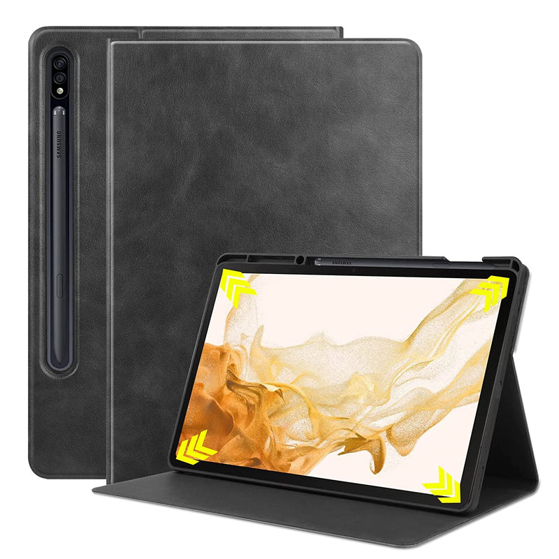 New Tablet Case For Samsung Galaxy Tab S8 S7 Fe S7 Plus 12 4 Inch Ultra Light Slim Fit Shockproof Folding Stand Protective Cover With S Pen Holder And Sm