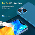Natubeau 3 Pack Screen Protector Compatible With Iphone 13 With 3 Pack Camera Lens Protector Iphone 13 Screen Protector Tempered Glass 6 1 Inch 9H Hardness Scratch Resistant Easy Installation