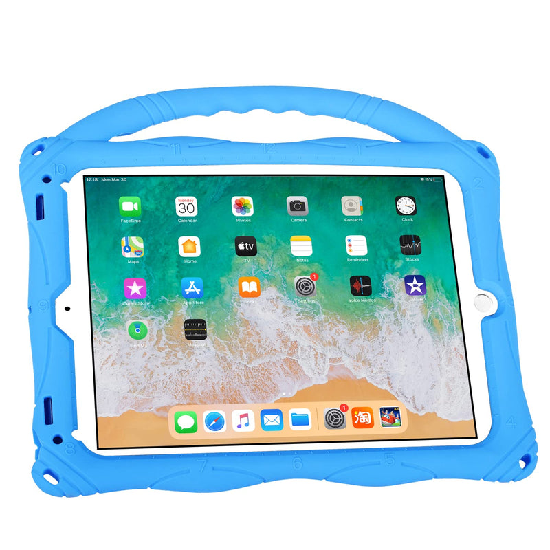 New Kids Case For Ipad 9 7 Inch 2018 2017 Lightweight Shock Proof Premium Food Grade Silicone Cover For Ipad Air 2 Air 5Th 6Th Gen With Handle Standd Blu