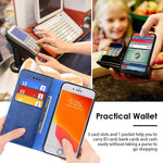 Joysidea Iphone Se 2022 Se 2020 8 7 Wallet Case Pu Leather Magnetic Flip Folio Phone Case With Card Holder Stand Shockproof Cover For Iphone 7 8 Se2 Se3 Blue