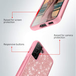 Cbus Wireless Sparkling Glitter Bling Phone Case Compatible With Samsung Galaxy S21 5G Pink Rose Gold