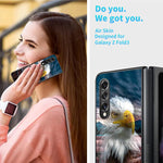 Case For Samsung Z Fold 32021 Dikoer Galaxy Z Fold 3 Phone Case For Women Men Heavy Duty Ultra Slim Hard Pc Shockproof Smart Folding Cover For Samsung Galaxy Z Fold 3 5G Cool Eagle