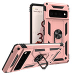 Coveron Ring Designed For Google Pixel 6 Phone Case Rugged Cover Magnetic Mount Compatible Rose Gold
