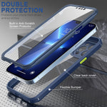 Keystar Iphone 13 Pro Max Case With Built In Screen Protector Rugged Shockproof Clear Bumper Cover Provide 360 Degree Full Body Protection Protective Phone Case For Apple Iphone 13 Pro Max Blue