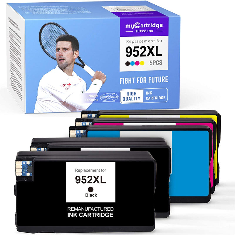 Ink Cartridge Replacement For Hp 952 Xl 952Xl Combo Pack To Use With Officejet Pro 7740 8710 8720 8200 8740 8715 7720 8730 8210 8715 8216 8725 High Yield 5 Pack