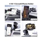 Car Phone Holder Mount Easy Clamp Upgraded Ultra Durable Hands Free Universal Dashboard Cell Phones Holder Compatible With All Smartphone Iphone 12 11 Pro Xs Max Se 8 Samsung S21 S20 Others