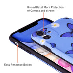 Ueebai Case For Iphone Se 2022 5G Iphone 7 Iphone 8 Iphone Se 2020 Lovely Butterfly Case Flower Pattern Slim Shockproof Soft Tpu Bumper Case Anti Scratch Protective Cover For Iphone Se3 Se2 Blue 2