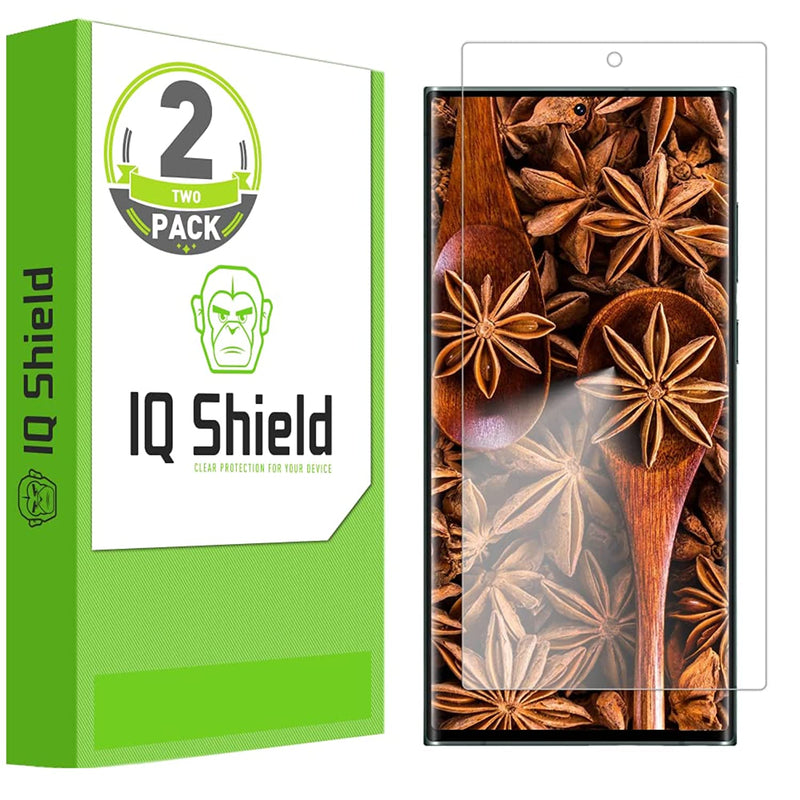 Iq Shield Screen Protector Compatible With Samsung Galaxy S22 Ultra 2 Pack Anti Bubble Clear Film