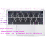 Mac Os X Shortcut Silicone Keyboard Protective Cover Skin Compatible For Macbook Pro With Touch Bar 13 Inch And 15 Inch Model A1989 A1706 A1707 A1990 2018 2017 2016 Release Non Hollow