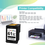 61 Black Ink Cartridge Replacement For Hp 61Xl 61 Xl Work With Envy 4500 5530 5534 5535 Deskjet 1000 1056 1010 1510 1512 2540 3050 3050A Officejet 2620 4630 Pri