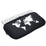 Neoprene Pouch Compatible With Apple Magic Keyboard Dust Cover With Zip Travel Outline White Black