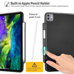 New Procase Black Ipad Pro 11 Case 2020 2018 With Apple Pencil Holder And Wireless Charging Feature Bundle With Black Slim Compact Portable Wireless Keybo