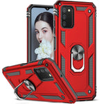 Leyi For A03S Samsung Phone Case Samsung Galaxy A03S Case Military Grade Protective Phone Cover Case With Magnetic Ring Holder Kickstand For Samsung Galaxy A03S 6 5 Inch Red