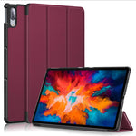New Case For Lenovo Tab P11 Pro Folding Folio Ultra Thin Smart Pu Leather Stand Case Cover For Lenovo Tab P11 Pro 11 5 Inches Tb J706F Wine