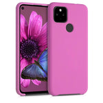 Kwmobile Tpu Silicone Case Compatible With Google Pixel 4A 5G Case Slim Phone Cover With Soft Finish Carmine Rose