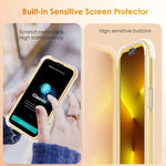 Caka For Iphone 13 Pro Max Case Iphone 13 Pro Max Case For Women With Screen Protector Glitter Sunflower Full Body Protective Phone Case For Iphone 13 Pro Max 6 7 Sunflower