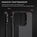 Jiml Designed For Iphone 13 Pro Max Case Carbon Fiber Pattern Pc Back And Tpu Bumper Premium Hybrid Case Durable Lightweight Shockproof Cover Blue