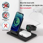 Hoidokly 4 In 1 Wireless Charger 15W Fast Charging Stand Compatible With Iwatch Series 6 5 4 3 2 Iphone 13 13 Pro 12 12 Pro Max 11 Pro 8 8P Pencil Airpods Pro 2 No Iwatch Cable Qc 3 0 Adapter