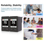 Ink Cartridge Replacement For Hp 56 C6656An To Use With Deskjet 5650 5850 5150 Officejet 4215 5610 6110 Photosmart 7150 7260 7350 7960 Psc 2510 1210 Printer Tra