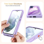 New For Samsung S21 Fe Case With Built In Screen Protector Marble Design S