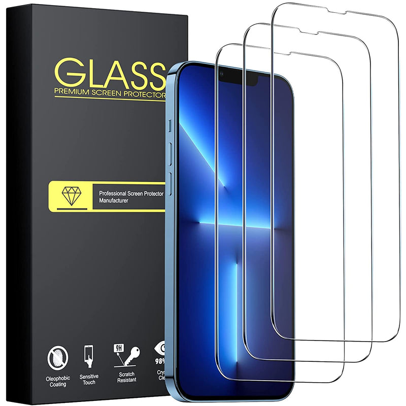 3 Pack Fakci Screen Protector Compatible For Iphone 13 Iphone 13 Pro 6 1 Inch Case Friendly Tempered Glass