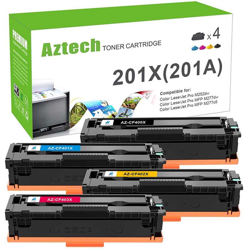 Compatible Toner Cartridge Replacement For Hp 201X 201A Cf400X Cf400A Color Pro Mfp M277Dw M252Dw M277C6 Cf401X Cf402X Cf403X M277 M252 Printer Ink Black Cyan