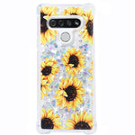 New Glitter Case Replacement For Lg Stylo 6 Glitter Floral Case Clear Blin