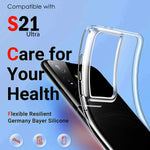 Sctech Crystal Clear Yellowish Resistance Case Compatible With Samsung Galaxy S21 Ultra 6 8 Protective Shockproof And Slim Silicone Tpu Case Designed For Galaxy S21 Ultra Phone Clear Crystal Case