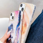 Kerzzil Colorful Pearl Compatible With Iphone 13 Pro Max Case Ultra Thin Protective Iridescent Marble Cases Cover Capa For Iphone 13 Promax 6 7 Inch Gold