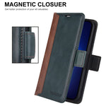 Malewolf Wallet Case For Iphone 13 Pro Max Genuine Leather Rfid Blocking Card Slot Stand Shockproof Tpu Interior Case Magnetic Protect Flip Cover Compatible With Iphone 13 Pro Max 5G 6 7 Blue
