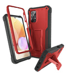 Exoguard Samsung Galaxy A32 5G Case Rubber Shockproof Full Body Cover Case Built In Screen Protector And Kickstand Compatible With Samsung A32 5G Phone Red