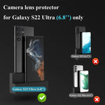3 2Pcs Ywxyw For Samsung Galaxy S22 Ultra Camera Lens Protector Specialized For Night Shot Modeinstallation Frame Camera Screen Protector For Galaxy S22 Ultra 5G Phantom Black