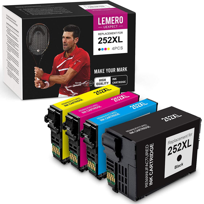 Ink Cartridge Replacement For Epson 252Xl 252 Xl T252Xl Ink Combo Pack For Workforce Wf 7710 Wf 7210 Wf 7720 Wf 3620 Wf 3640 Wf 7620 Printer Black Cyan Magenta
