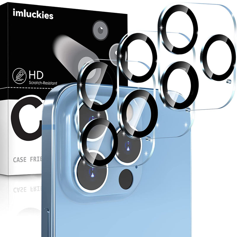 Imluckies 3 Pack Camera Lens Protector Compatible With Iphone 13 Pro 13 Pro Max Tempered Glass With Black Night Circle Hd Clear Scratch Resistant Case Friendly Easy Installation