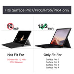 New Case For Surface Pro 7 Fits Keyboard And Kickstand Premium Pu Leather Cover With Multiple Angle Viewing For Surface Pro 7 2019 Released Jeans Gray