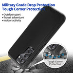 Case For Samsung Galaxy S21 Fe 5G Anloes S21 Fe Phone Case Heavy Duty Shockproof Dustproof Rugged Defender Protective Bumper 3 Layer Cover For Galaxy S21 Fe Blackwithout Screen Protector