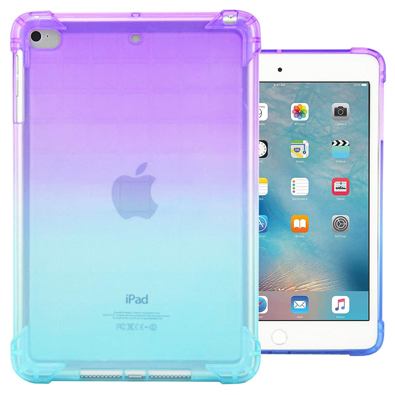 Back Cover Case For Apple Ipad 6Th Generation Ipad 5Th Generation Ipad Air 2 Ipad Air 1 9 7 Inch 2019 2018 2017 2016 2015 2014 2013 Slim Lightweight Shockproof Silicone Case Purple Mint