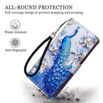 Sakuulo Wallet Case For Iphone 13 Pro 6 1 Inch 2021 Pu Leather Magnetic Closure Flip Phone Cover With Card Slot And Stand Holder Protective Case For Iphone 13 Pro Peacock