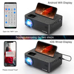 Mini Bluetooth And Wifi Portable Lcd Projector 7500L 240" Display With 1080P Supported