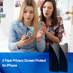 2 Pack Ymhml For Iphone 12 Pro Max 6 7 Inch Privacy Screen Protector Anti Spy Tempered Glass With Easy Installation Frame Privacy Screen For Iphone 12 Pro Max