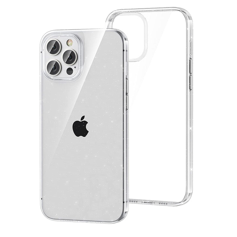 Compatible For Iphone 13 Pro Max Glitter Case Clear Not Yellowing Shockproof Protection Iphone 13 Pro Max Glitter Case Slim Thin Cover For Women Girls 6 7 Sparkly Clear