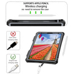 New Ipad Pro 11 Case Black Waterproof Case For Ipad Pro 11 Inch 2020 2021 Clear Full Body Protection Bumper Case Shockproof Dustproof With Ring Stand S