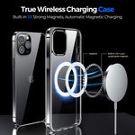 Linklike 2021 Upgraded Case Clear Magnetic Designed For Iphone 12 Pro Max Case Military Anti Drop Compatible With Magsafe No Yellow Spot4X Shockproof Protective Slim Thin Phone Cover 6 7