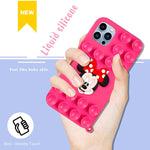 Joysolar Red Minnie With Suction For Iphone 13 Pro Max Case New Unique Fun Funny Soft Silicone Cute Kawaii Cartoon Adsorption Cover Cases For Girls Boys Kids Teens For Iphone 13 Pro Max 6 7