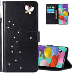 Lemaxelers Samsung Galaxy S21 Wallet Case Pu Leather Magnetic Bling Diamonds Embossed Butterfly Case With Card Slots Flip Stand Cover For Samsung Galaxy S21 Black Bling Butterfly Gh