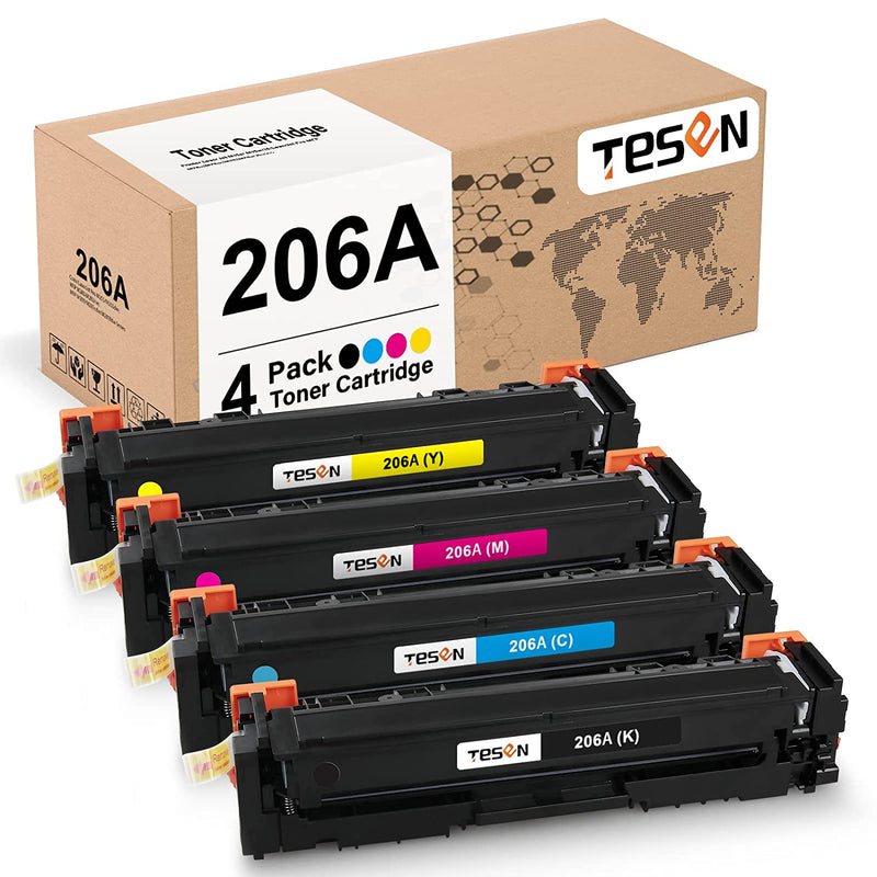 206A Compatible Toner Cartridge Replacement For Hp 206A W2110A W2111A W2112A W2113A For Hp Color Pro Mfp M283Fdw M255Dw M283Cdw M282Nw M255 M283 Printer Ink Bl